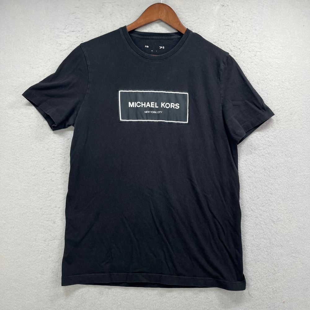 Michael Kors T Shirt Men S Black New York Short Sleeve Basic Tee NYC Streetwear
